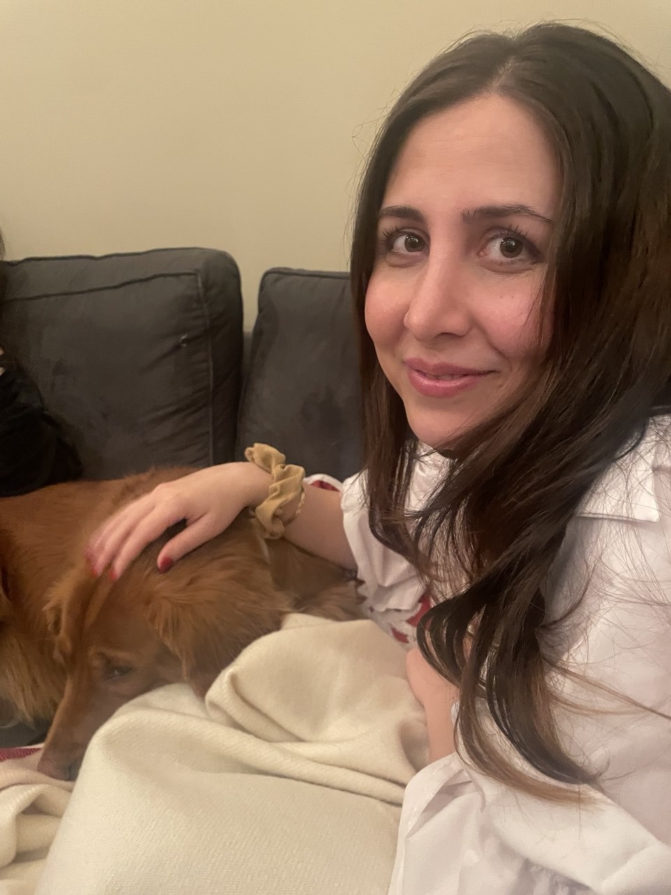 Zahra with her dog